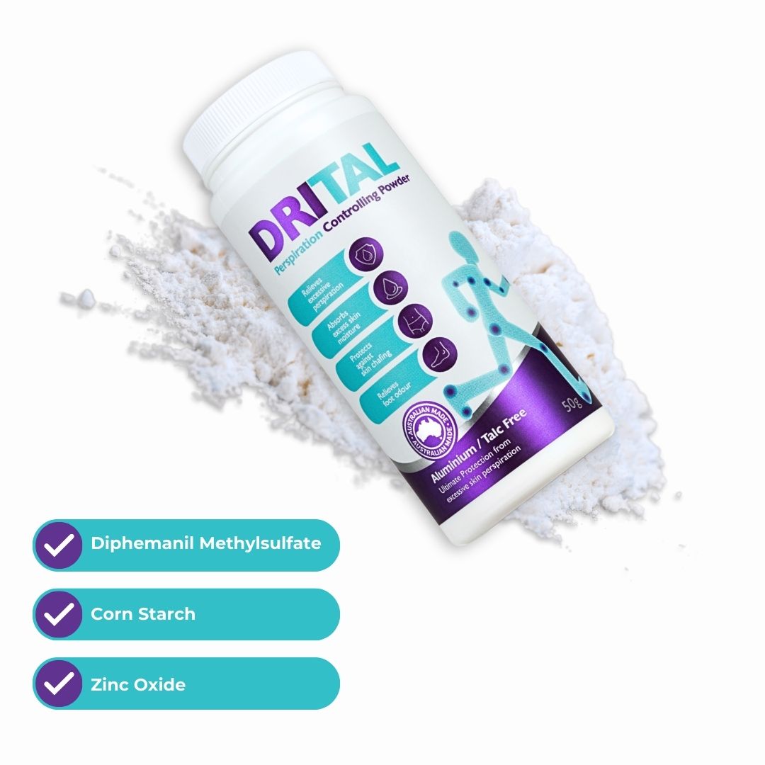 DRITAL Perspiraton Controlling Powder 50g Powder Shaker Dispenser