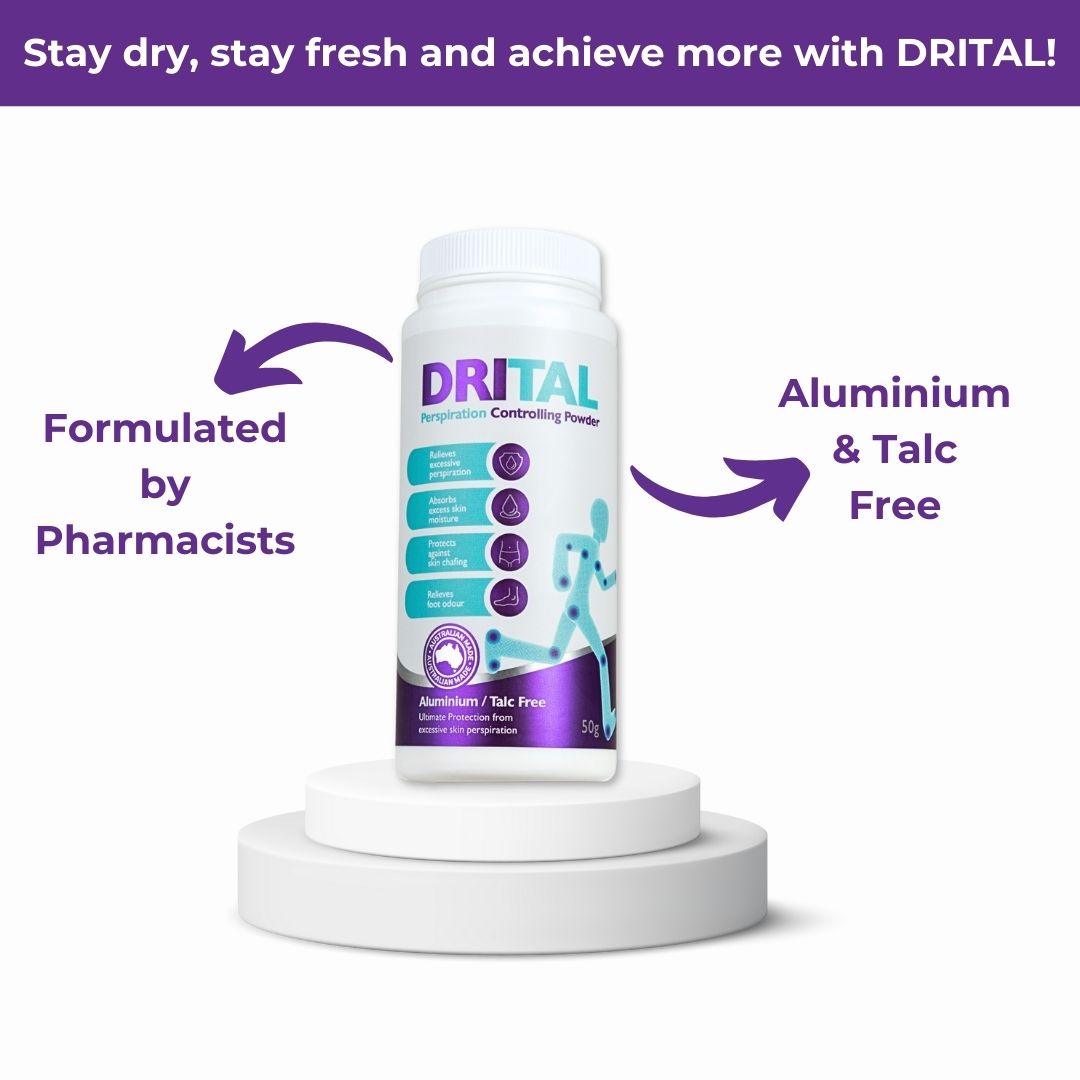 DRITAL Perspiraton Controlling Powder 50g Powder Shaker Dispenser