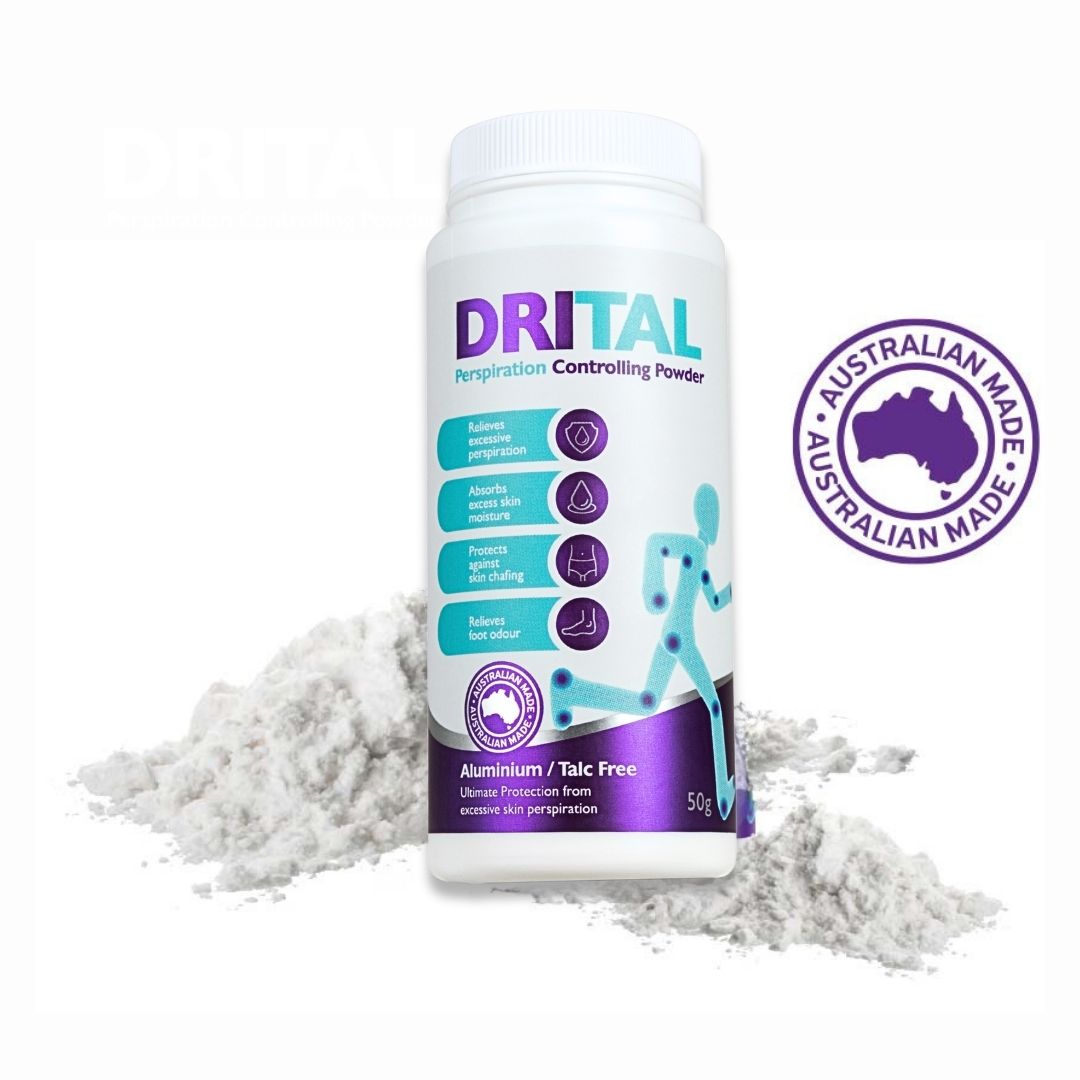 DRITAL Perspiration Controlling Powder 50g Made in Australia